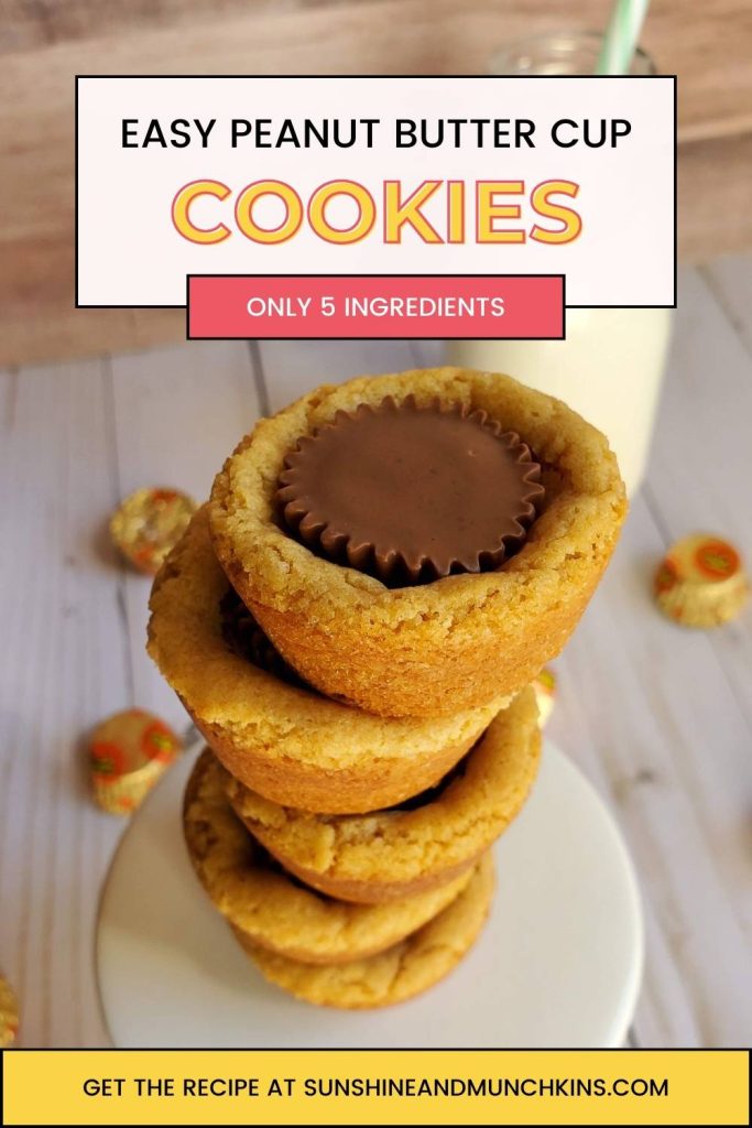 Easy Peanut Butter Cup Cookies--Just a cookie mix and a bag of Reese's minis and you've got a great dessert for parties, BBQs or a weeknight treat!