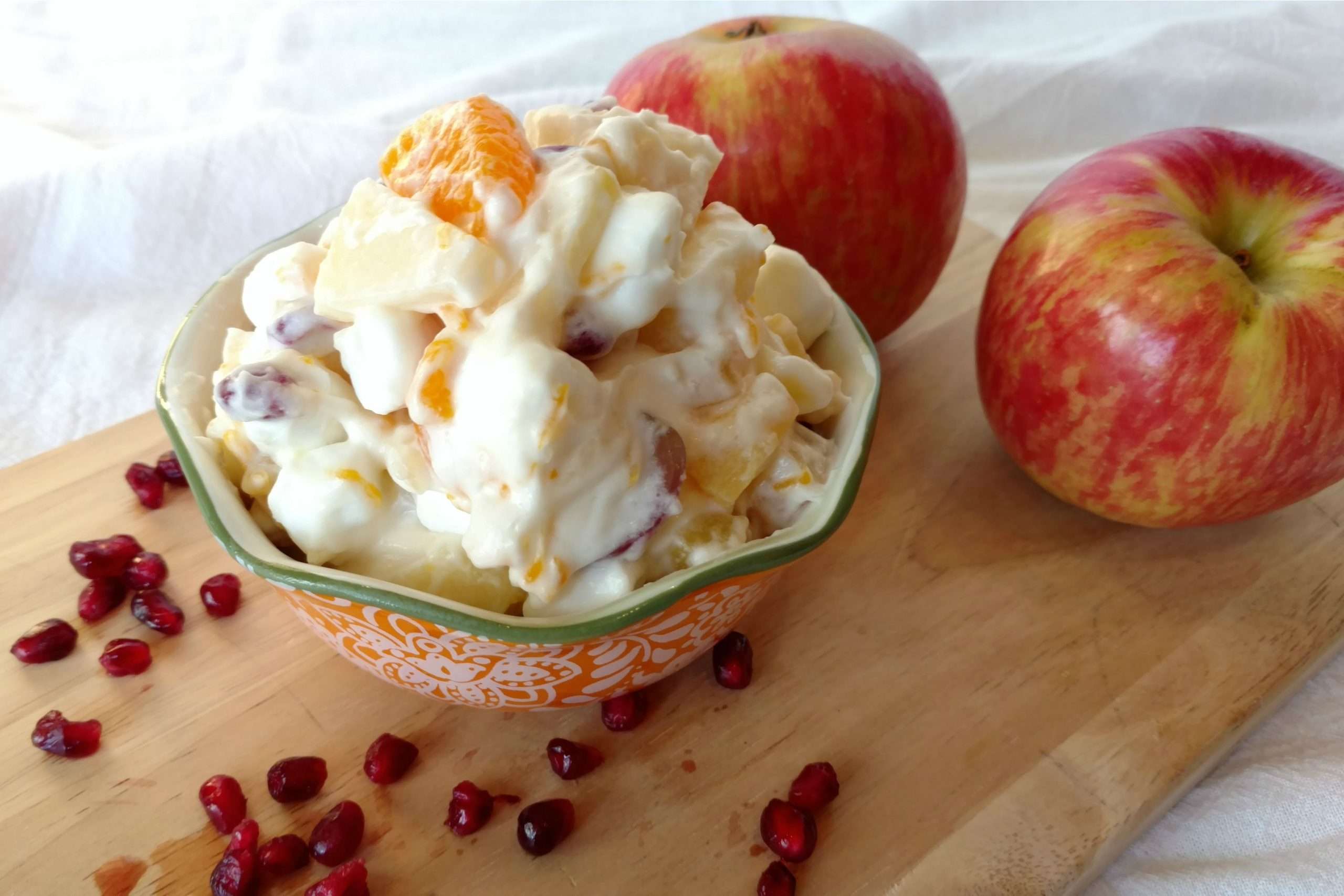 The BEST Apple Pomegranate Fruit Salad