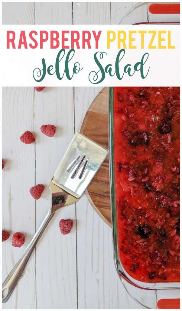 Raspberry Pretzel Jello Salad - The perfect side dish to your meal, this raspberry pretzel jello salad will have you coming back for more!   You might even skip dessert.  *wink*