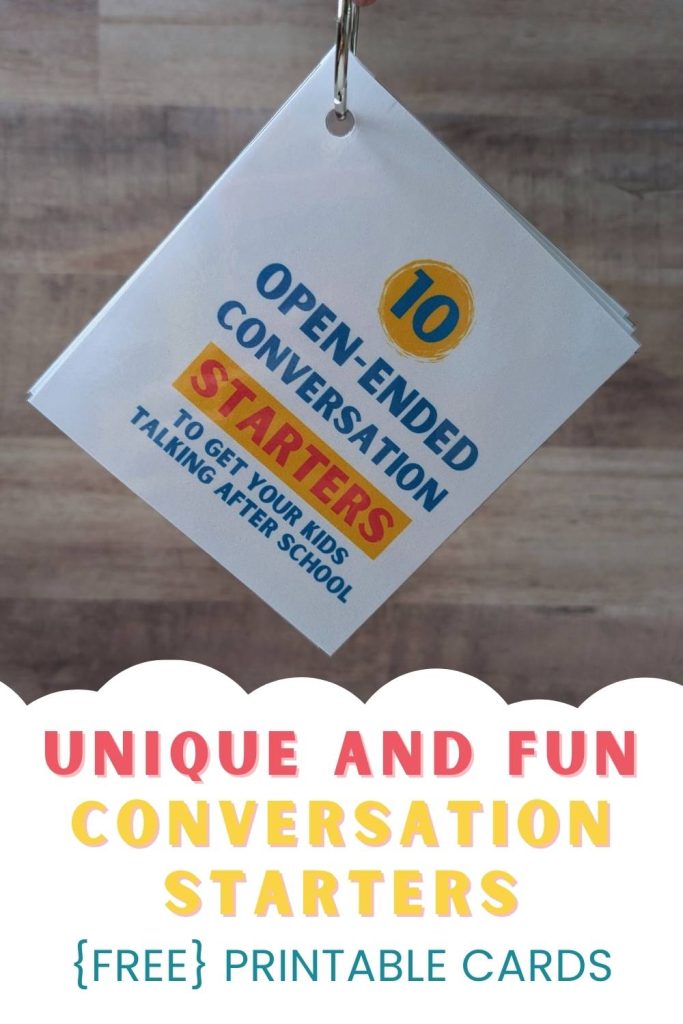 These unique and fun conversation starters for kids will help you connect and build a stronger relationship. They are great for elementary age and up! Great resource for teachers as an ice breaker.