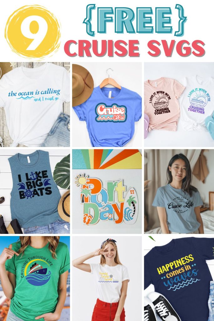 These 9 FREE cruise SVG files are perfect for your next cruise vacation!