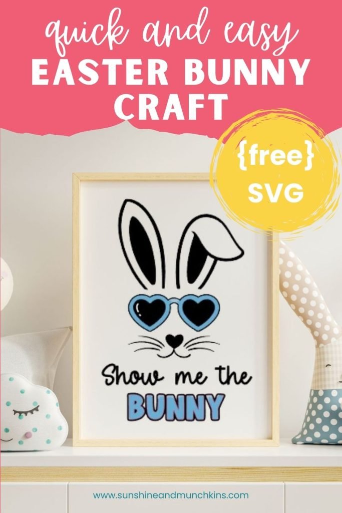 Make a quick and easy Easter bunny craft using this FREE bunny SVG file.  Works with Silhouette and Cricut machines.