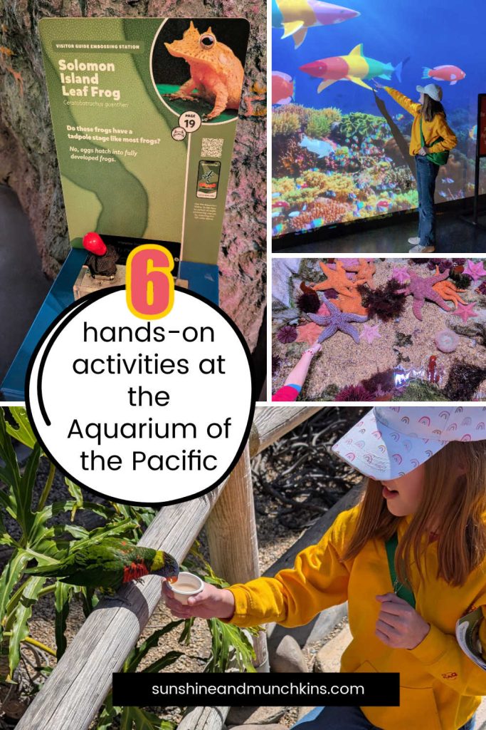 These 6 hands-on activities at the Aquarium of the Pacific in Long Beach, CA, are perfect for families with kids of all ages!  Enjoy a day on Rainbow Harbor with a visit to the Aquarium and follow it up with a walk to Lions Lighthouse.