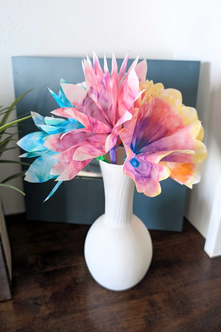 Easy Tie Dye Coffee Filter Flowers Craft