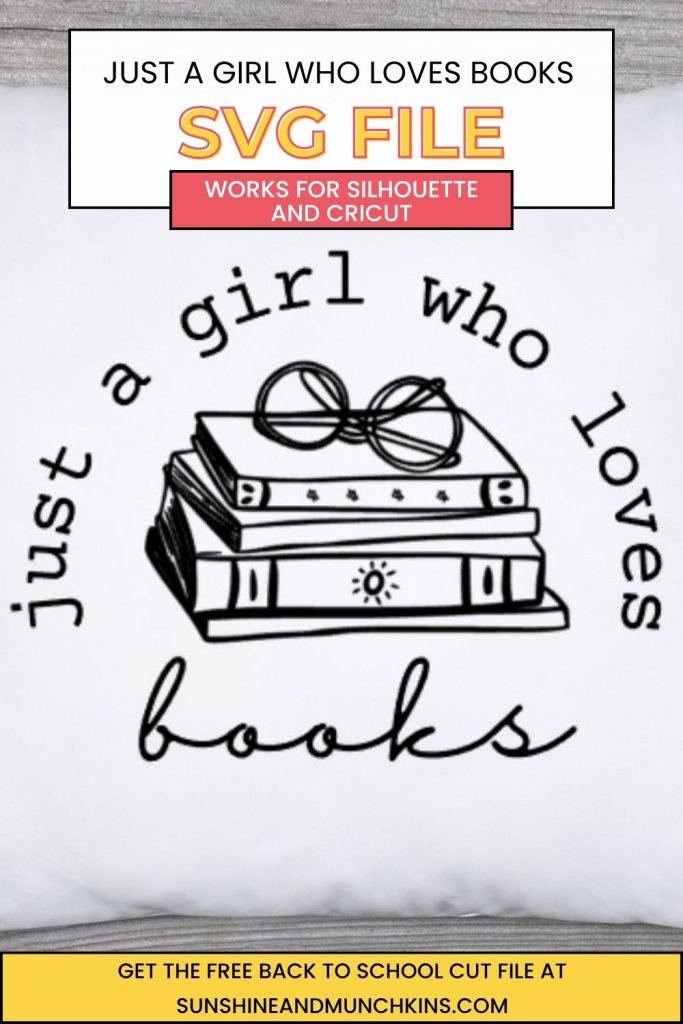 Whether you are looking for a back to school SVG or are just a girl who loves books, then this cut file is for you!  Works with Silhouette and Cricut.