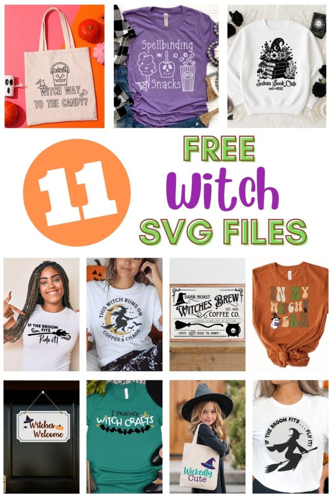 11 {FREE} Witch SVG Files for Silhouette and Cricut
