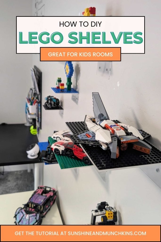 Need a way to display LEGO creations?  These DIY LEGO display shelves are great for kids rooms, game rooms and movie rooms.
