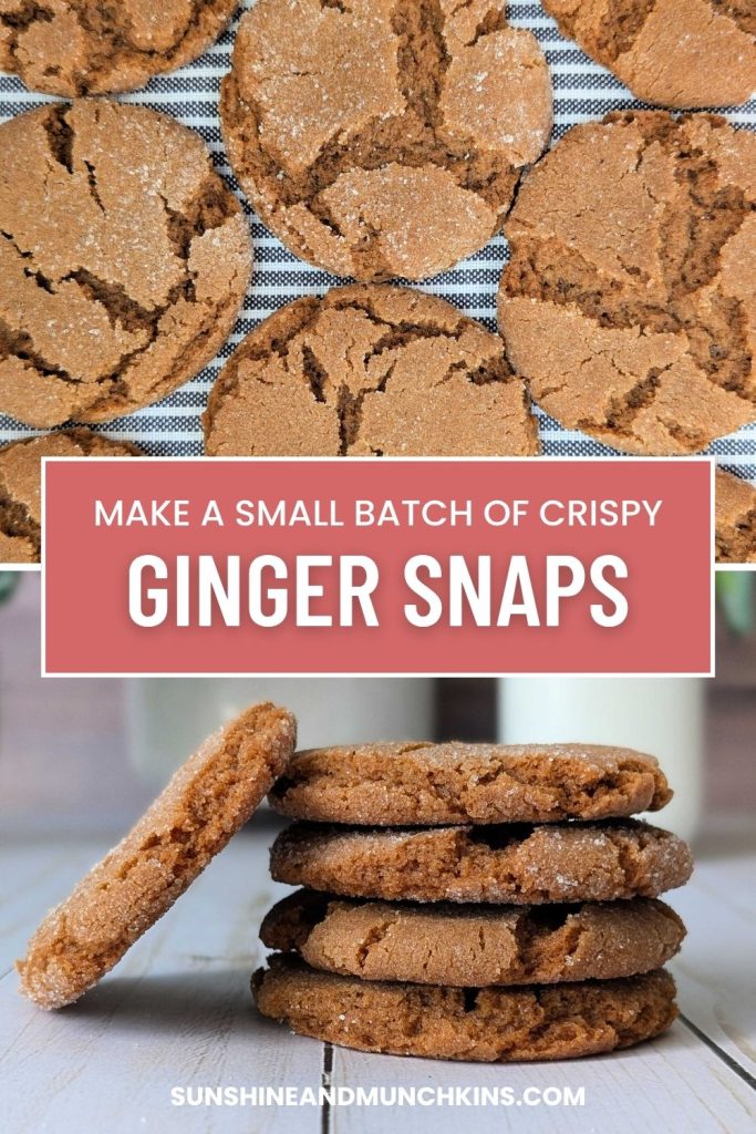 These small batch crispy ginger snaps bring in all the warmth of ginger, clove and cinnamon that make these fall cookies a fall favorite!