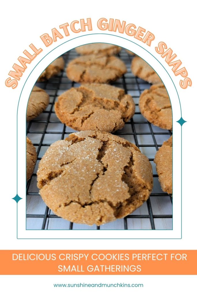 These small batch crispy ginger snaps bring in all the warmth of ginger, clove and cinnamon that make these fall cookies a fall favorite!