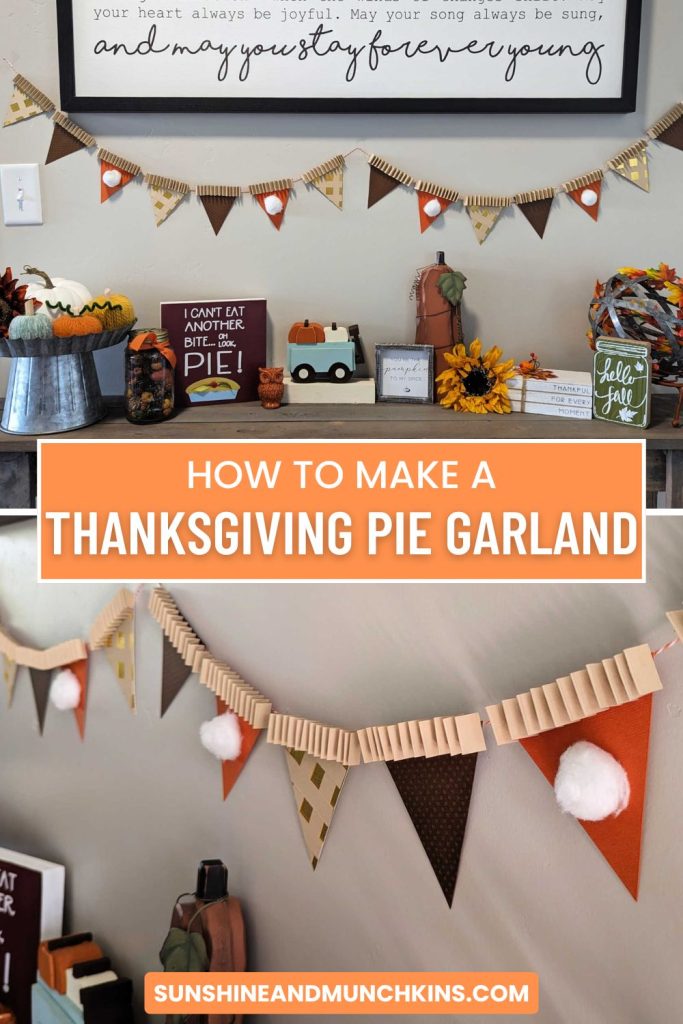 Use this free Thanksgiving pie garland SVG to create a fun and festive holiday decoration you can leave up all month long.