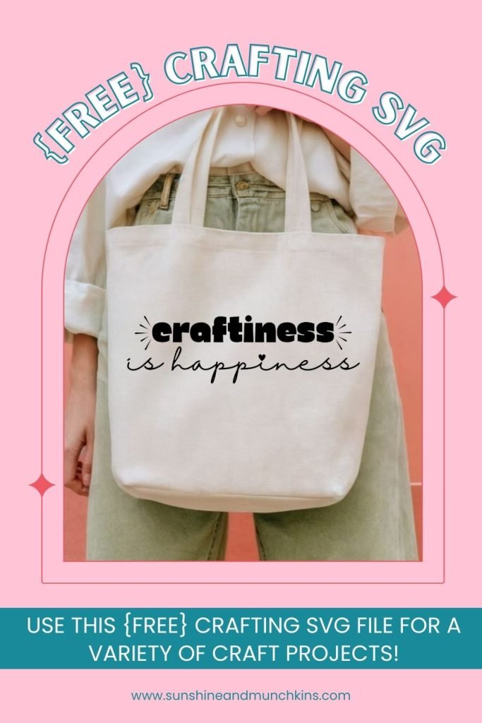 Craftiness is Happiness.  And I think that means happiness is craftiness.  Grab this fun crafting SVG file and use it in a variety of ways to share your love.