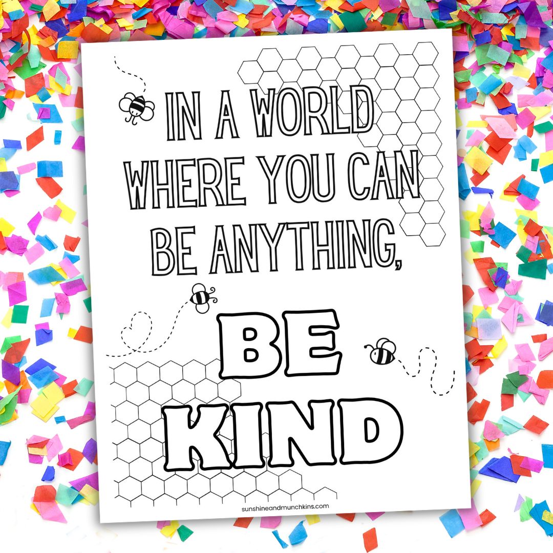 {FREE} Be Kind Coloring Page
