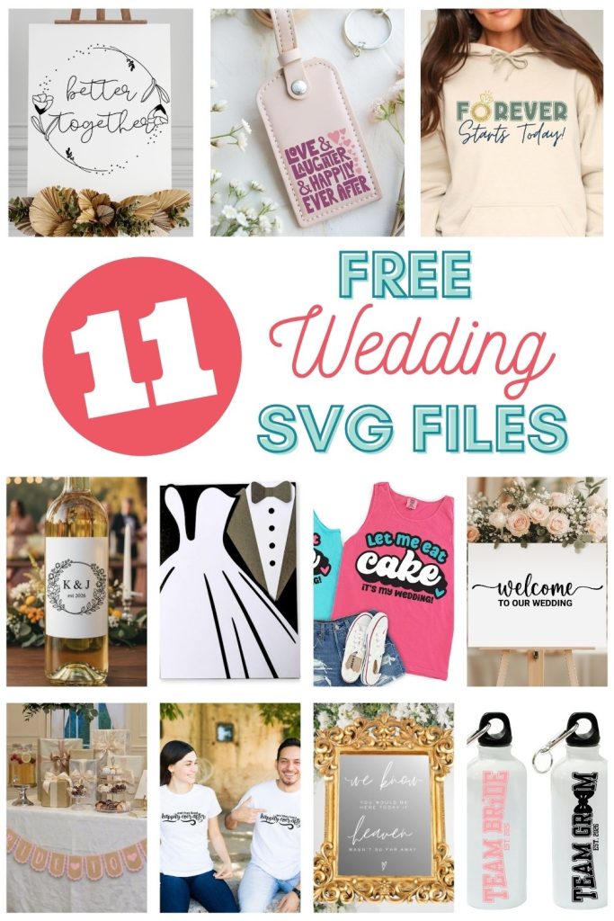11 FREE Wedding SVG Cut Files for Silhouette and Cricut