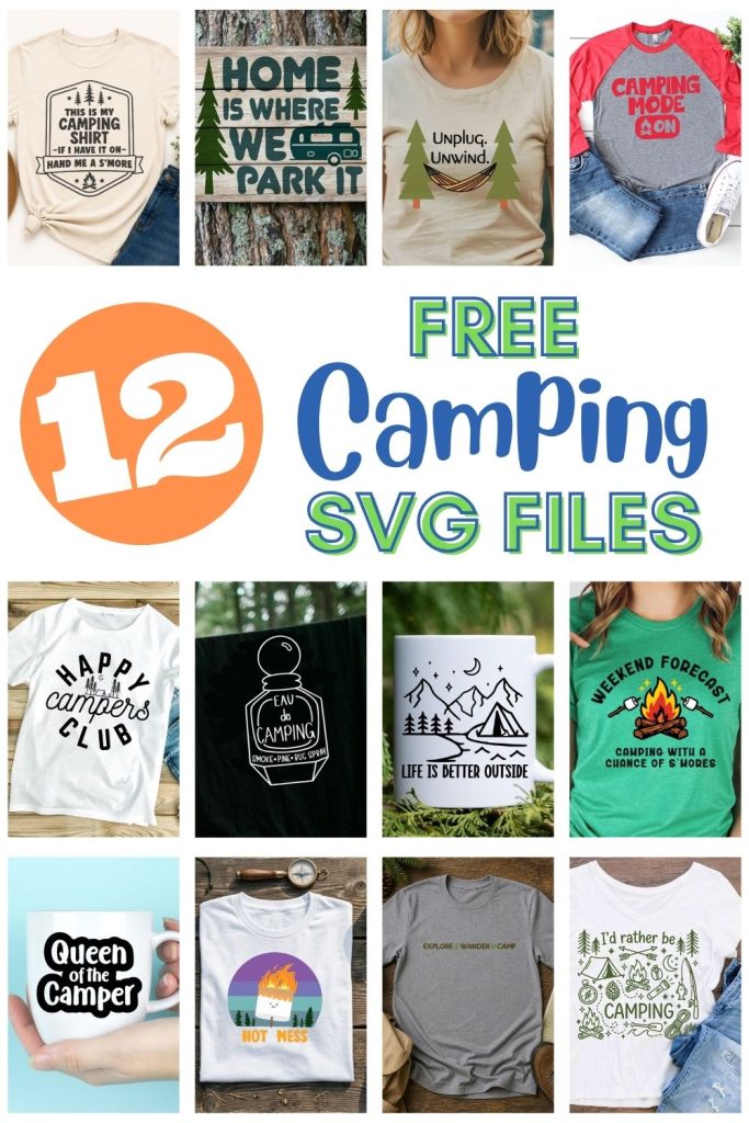 12 {FREE} Camping SVG Cut Files for Silhouette and Cricut