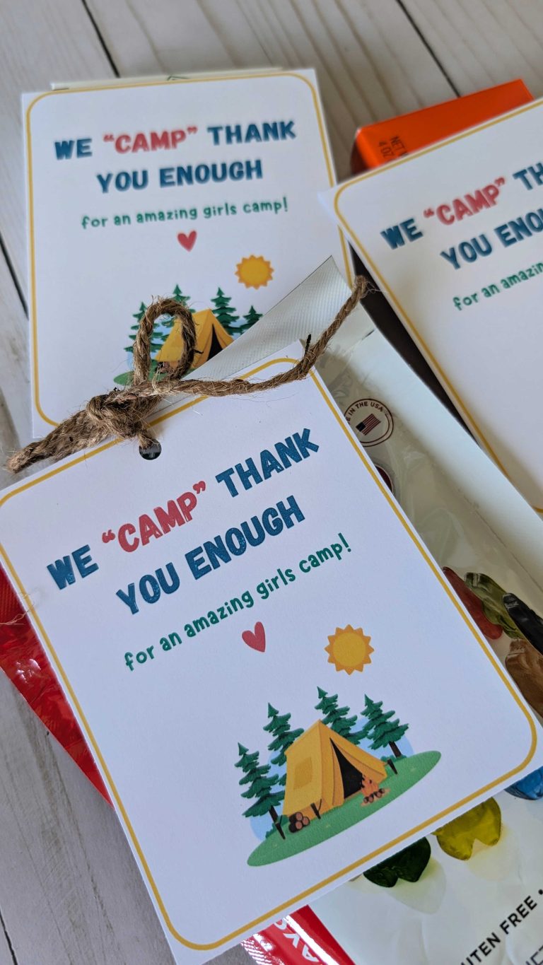 {FREE} Girls Camp Thank You Printable