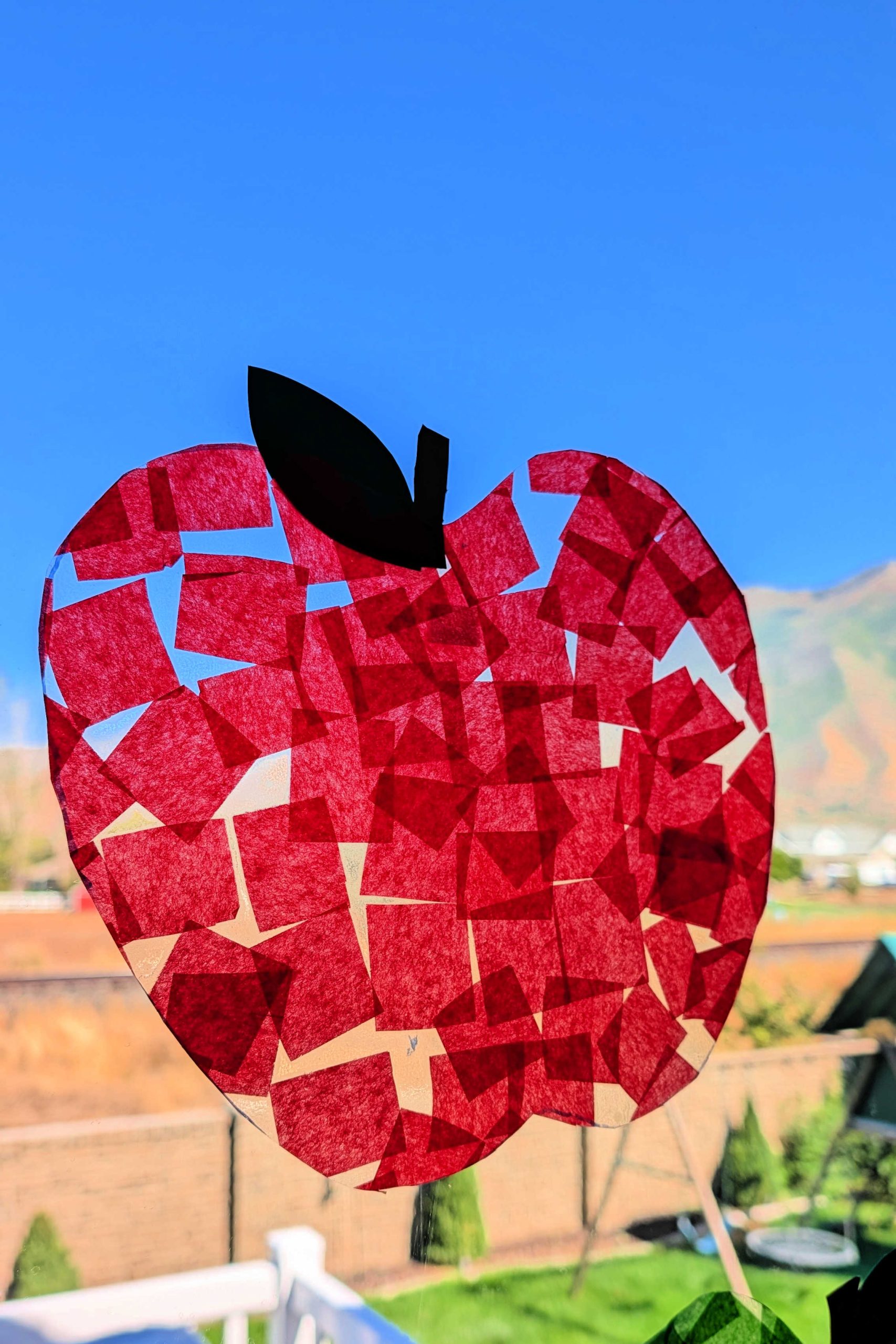 Easy Apple Suncatcher Craft for Kids